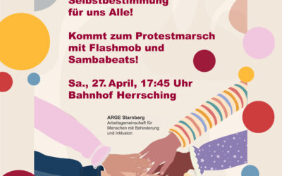 Tempo für Inklusion – Flashmob am 27.4.24 um 17:45 Uhr am Bahnhof in Herrsching