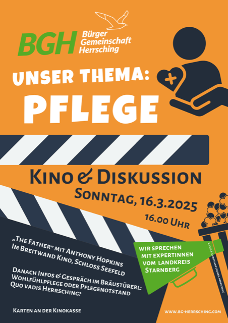 Film und Diskussion zum Thema Pflege am 16.3.25 um 16 Uhr im Kino Seefeld