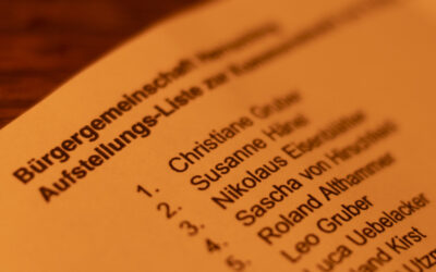 Liste für den Gemeinderat ist aufgestellt!